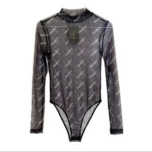 SIGNATURE8 High Value Mesh Mock Neck Bodysuit